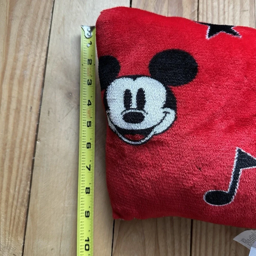 Disney Blanket Throw and Pillow Set Mickey Mouse Oh Boy Gosh Black Red 39 X 29